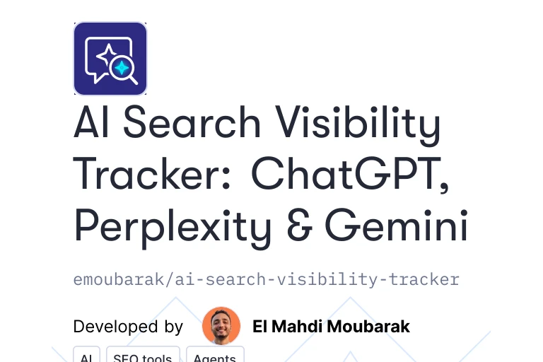 Preview of AI Search Visibility Tracker